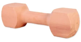 TRIXIE Činka dřevěná hranatá 400 g / Hračka pro psy / Dřevo / 23 cm (G14-3223)