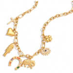 ELENYS Lucky Symbols – pozlacený náhrdelník 18K žluté zlato Délka: 42+5 cm / max. 47 cm