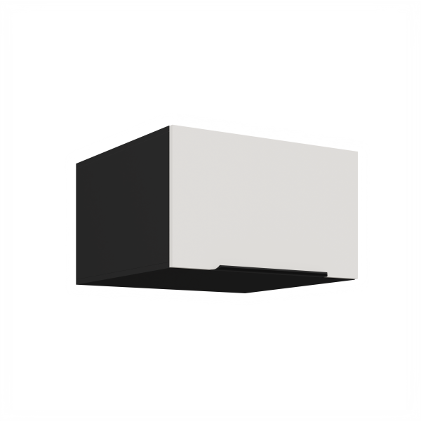 Horní skříňka Aria 60 NAGU-36 1F Barva korpusu: Černá, Barva dvířek: WH - Crystal white AFM