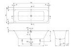 VILLEROY & BOCH - Architectura Vana 170x75 cm, alpská bílá UBA170ARE2V-01
