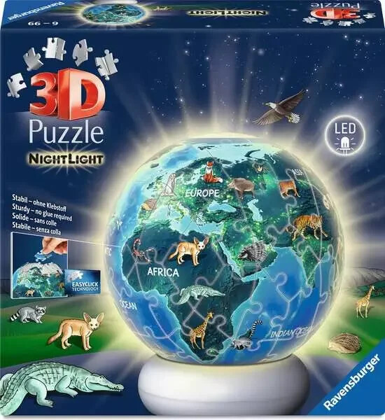 3D Puzzle-Ball: Noční země (Noční edice) 72 dílků