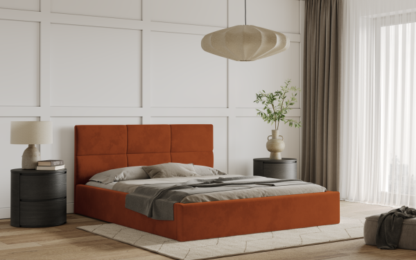 FRONTI Postel TIVOLI 140x200 měděná s úložným prostorem