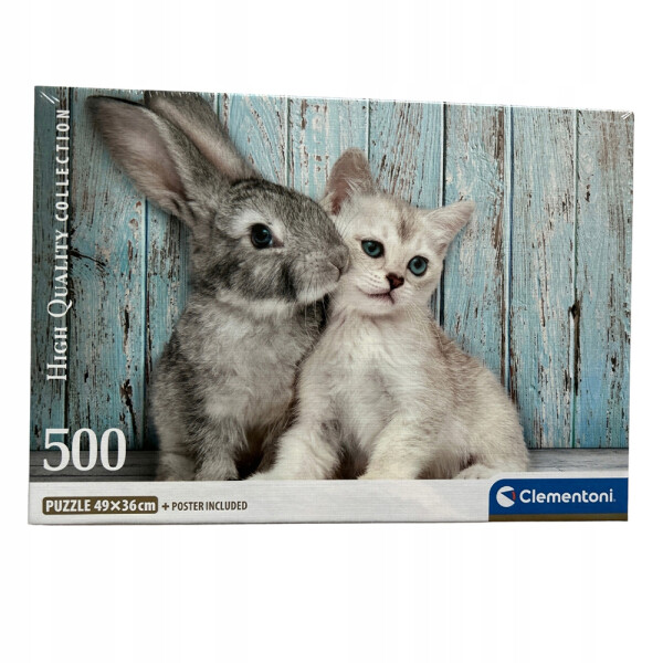 Puzzle Kočka a králíček 500 dílků
