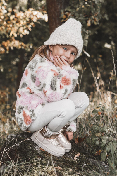 Dětské sněhule Big Star KK374221 Béžová a zlatá 32