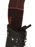 Dámské merino lyžařské ponožky ICEBREAKER Wmns Ski+ Medium OTC Mountain Contour, Bitterswee/Cedarwoo/Black velikost: 41-43 (L)