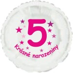 Krásné 5. narozeniny fóliový balónek kruh pro holky Balonky.cz Krásné 5. narozeniny fóliový balónek kruh pro holky Balonky.cz