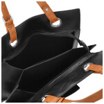 Módní dámská koženková kabelka na rameno Paytona, černá