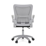 Kancelářská židle, tmavě šedá síťovina, šedý plast, kolečka na tvrdé podlahy