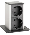 STRONG PowerUp zásuvka, 2x230V, Černá, Schuko (477465)