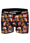 Pánské boxerky John Frank JFBD08 Tm. modrá M