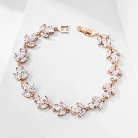 Náramek Swarovski Elements Daniele Gold, Zlatá 18 cm