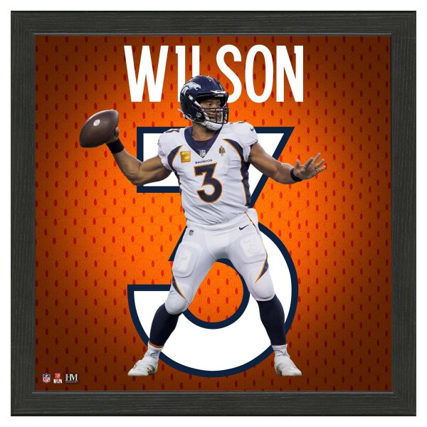 Obraz Denver Broncos NFL Russell Wilson #3 Impact Jersey