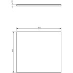 MEXEN/S - Orio koupelnová skříňka pod umyvadlo 50 cm s deskou, 1 šuplík, bílá lesk 91A10-05047-1-BFC00