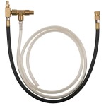 KS Tools 150.2362 Manometr s 1/4 přípojkou na hadici s ventilem pro Bosch CSI a GM TBI