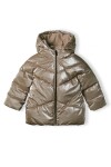 Kabát dívčí prošívaný Puffa s chlupatou podšívkou, Minoti, 16coat 20, hnědá - 158/164 | 13/14let