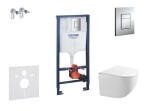 GROHE - Rapid SL Set předstěnové instalace, klozetu Gaia a sedátka softclose, tlačítko Skate Cosmpolitan, chrom SANI11BA1105