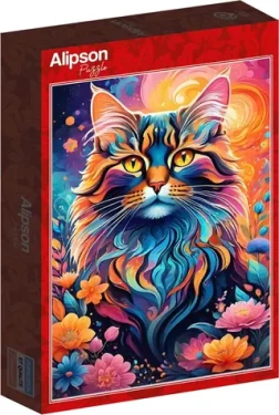 ALIPSON Puzzle Barevná kočka