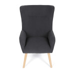 Křeslo ušák, šedá, manšestrová látka, AK-314 GREY2