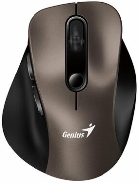 GENIUS Ergo 9000S titanová / Bezdrátová myš / 2400 DPI / 2.4 GHz USB-A dongle / Bluetooth / 1x AAA (31030038402)