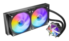 AZZA HEX 240 ARGB černá / Vodní chlazení CPU / 2x 120 mm / 3600-4400 RPM pumpa / AM4, AM5, LGA1700 (LCAZ-240H-ARGB PRO)