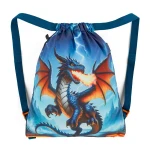 Bagmaster SÁČEK LUMI 26 D školní na přezůvky / tělocvik – drak Modrá 1,5 l 230438
