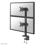 Neomounts FPMA-D960DVBLACKPLUS černá / Stolní držák pro 2 monitory / 17-49" / nosnost 15 kg / VESA 100x100 (FPMA-D960DVBLACKPLUS)