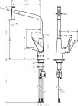 HANSGROHE - M71 Dřezová baterie Metris Select s výsuvnou sprškou, vzhled nerezu 73820800