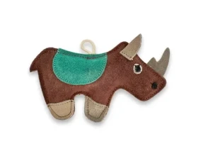 PafDog Nosorožec Rudy z kůže a juty hnědý 19cm (PF-934)