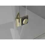 MEXEN/S - Mist H T sprchový kout dveře křídlové levá 115 x 120, transparent, zlato 8A5T-115-120-50-00-L