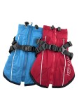 Aero zimní bunda pro psa s postrojem Barva: Modrá, Délka zad (cm): 23, Obvod hrudníku: 34 - 38 cm