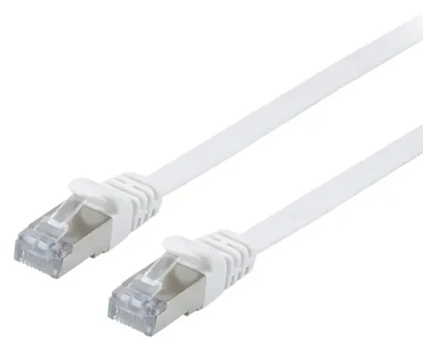 Equip Patchkabel Cat6A bílá / Patch kabel / U/FTP / plochý / 1 m / LSZH (607610)