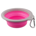 Dog Fantasy Miska cestovní skládací růžová 15x5cm (454-50076)