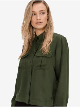 Zelená dámská košile Calvin Klein Jeans Utility - Dámské