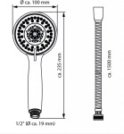 Eisl - Verona – Ruční sprchová sada, 5 proudů, chrom DX9004C