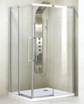Aquatek ADMIRAL R14 Chrom Luxusní sprchová zástěna obdélníková 100x80cm , sklo 8mm A1512693