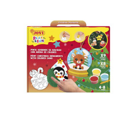 JOVI PLAY&FUN malování pískem sada 12 ks Vánoční ozdoby