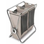 Simplehuman Skladací koš na prádlo dvojitý hnědá / ocel + polyester (838810025094)