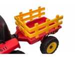 Mamido Elektrický traktor s vlečkou T2 červený 12V7Ah EVA kola