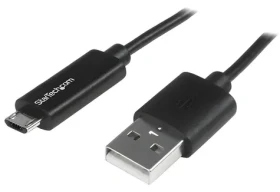StarTech USB-A - Micro-USB s LED černá / Nabíjecí kabel / 1 m / 480 Mbit/s (USBAUBL1M)
