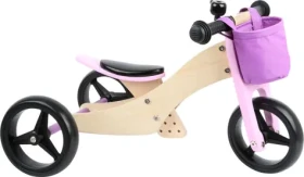 Small Foot Dřevěné odrážedlo Trike 2 v 1 růžová