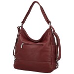 Stylový dámský koženkový kabelko-batoh Coveri Gael, vínový