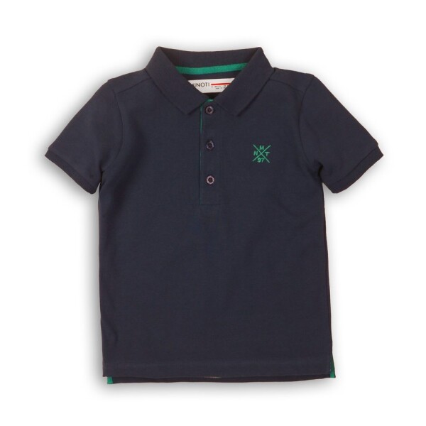 Tričko chlapecké Polo s krátkým rukávem, Minoti, 1POLO 2, tmavě modrá - 74/80 | 9-12m