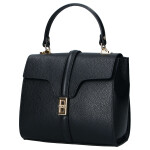Elegantní dámská kožená kabelka do ruky Alina, černá