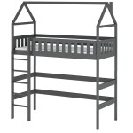 Patrová Postel Domček Otylia 90x200 graphite