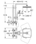 GROHE - Vitalio Start Sprchový set 250 s termostatem, 9,5 l/min, 2 proudy, chrom 26696000