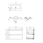 CERSANIT - SET C811 MODUO 80 KAŠMÍR DSM S4013-009