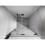 MEXEN/S - Lunar-F skládací sprchové dveře pravé 75, transparent, černá 836-075-000-70-00-P