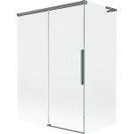 MEXEN/S - Rox L vanová zástěna 2-křídlová posuvná 120 + 70 x 150, transparent, grafit metal 8C9L-120-070-95-00