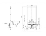 KLUDI - Unifix Předstěnová instalace pro bidet, výška 114 cm 79200
