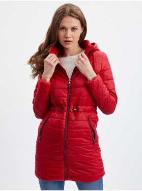 Orsay Červený dámský prošívaný kabát Dámské
